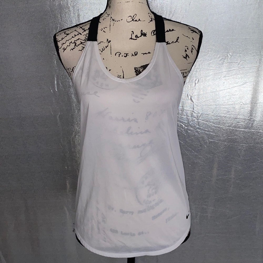 Women's Nike Elastika Racerback Running Tank White